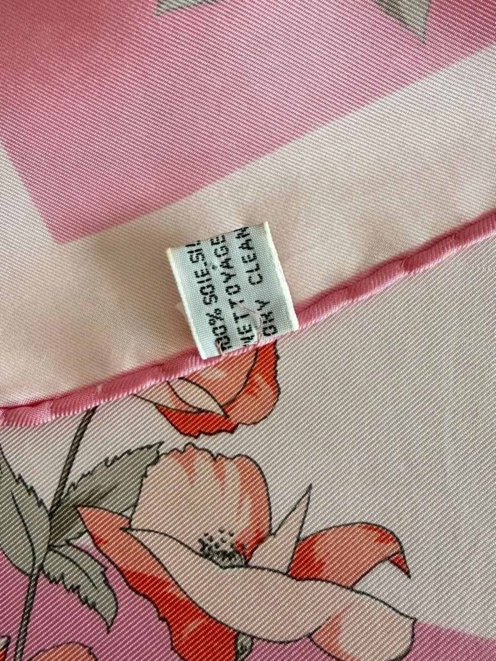 Christian Dior Floral Print Silk Scarf